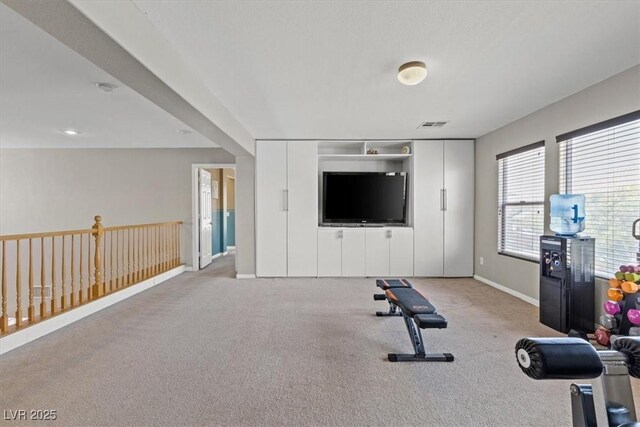 8723 Melissa Meadows St, Las Vegas, NV 89131 - exercise room with carpet floors and baseboards