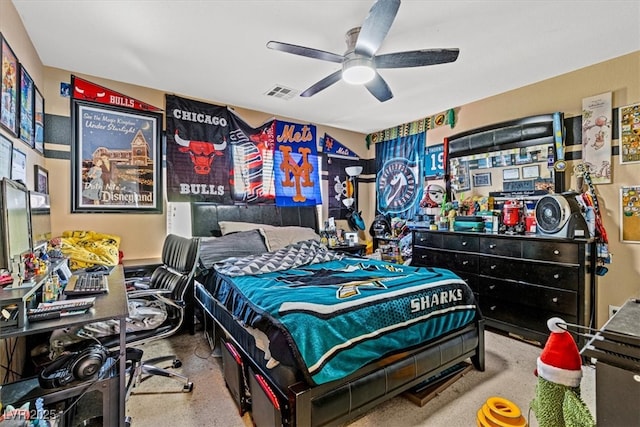 8723 Melissa Meadows St, Las Vegas, NV 89131 - bedroom featuring ceiling fan and an office area