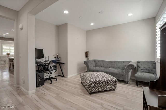 205 Piedmont Alps St, Henderson, NV 89012 - office featuring wood finished floors, recessed lighting, and baseboards