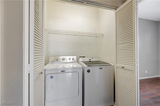 971 Whispering Grove Ave, Las Vegas, NV 89123 - washroom with washer and dryer and wood finished floors