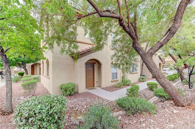 view of front of home with stucco siding