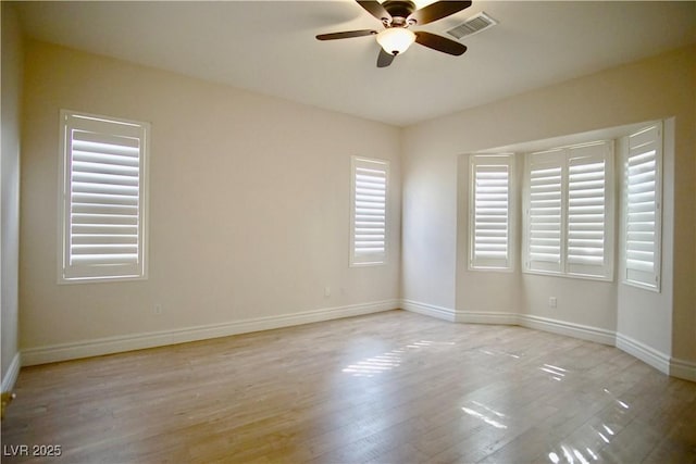 66 Sunset Bay St, Las Vegas, NV 89148 - unfurnished room with ceiling fan, wood finished floors, and baseboards