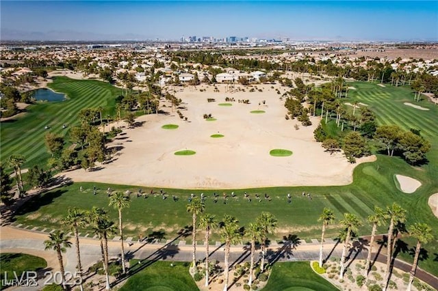 66 Sunset Bay St, Las Vegas, NV 89148 - aerial overview of property's location with a golf course and a nearby body of water
