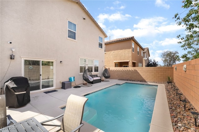 162 Sand Lake St, Henderson, NV 89074 - view of pool with a fenced backyard, a patio, and a grill
