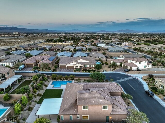 9760 Arch Canyon Ct, Las Vegas, NV 89149 - aerial perspective of suburban area with mountains