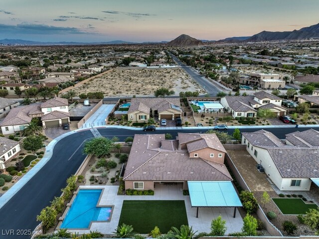 9760 Arch Canyon Ct, Las Vegas, NV 89149 - aerial perspective of suburban area with mountains