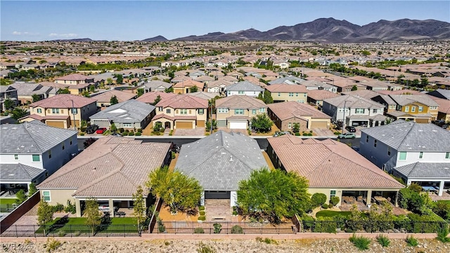 aerial perspective of suburban area featuring mountains