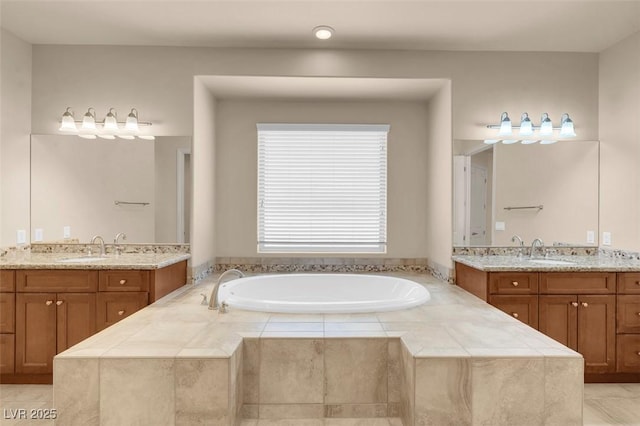 7668 Friendly Breeze Ct, Las Vegas, NV 89123 - full bath with a bath and two vanities