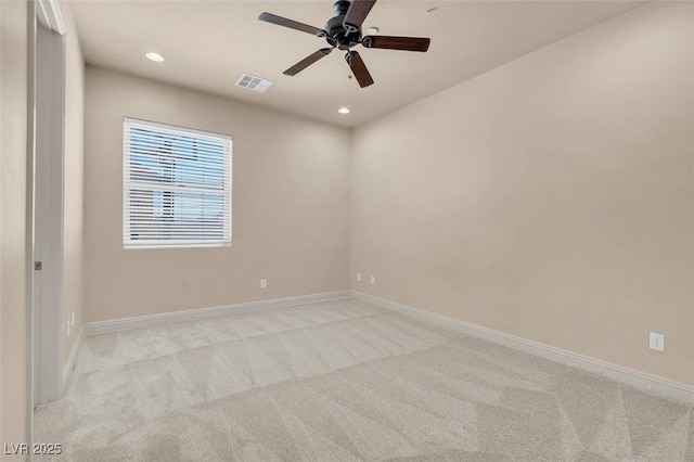 7668 Friendly Breeze Ct, Las Vegas, NV 89123 - carpeted empty room with recessed lighting, baseboards, and ceiling fan