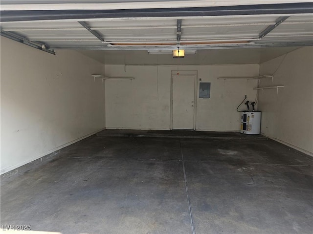 1128 Willow Tree Dr Unit C, Las Vegas, NV 89128 - garage with electric water heater, electric panel, and a garage door opener