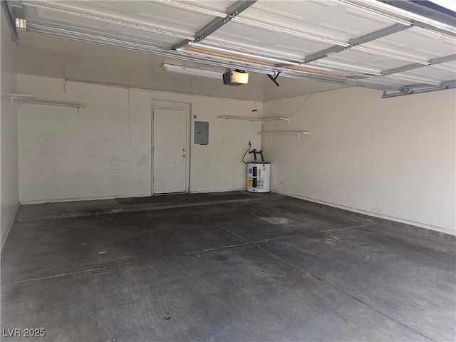 1128 Willow Tree Dr Unit C, Las Vegas, NV 89128 - garage with water heater, electric panel, and a garage door opener