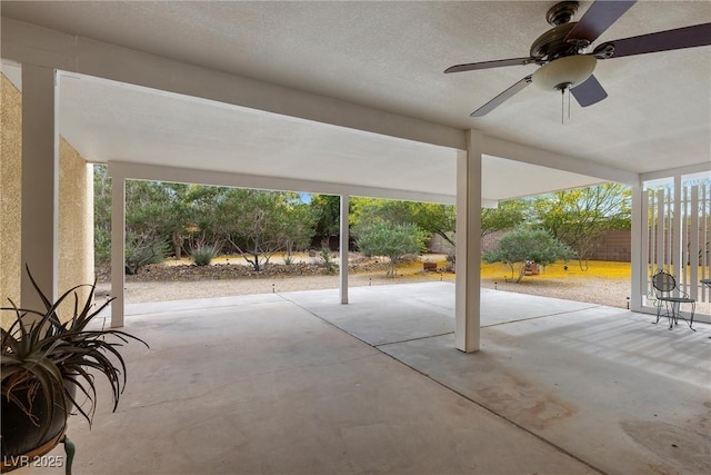 4185 W Arby Ave, Las Vegas, NV 89118 - view of patio featuring ceiling fan and a fenced backyard