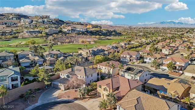395 Suzanne Peak Ct, Henderson, NV 89012 - aerial view of residential area with a golf course and mountains