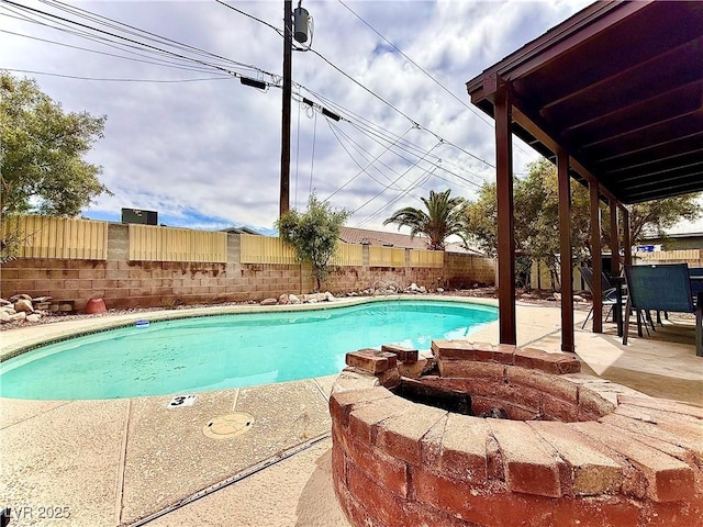 4881 E Imperial Ave, Las Vegas, NV 89104 - view of swimming pool with a fenced backyard and a patio area