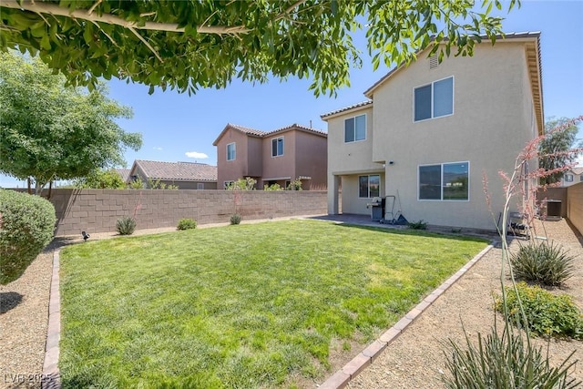 4050 Midnight Crest Ave, North Las Vegas, NV 89031 - back of property featuring stucco siding and central air condition unit