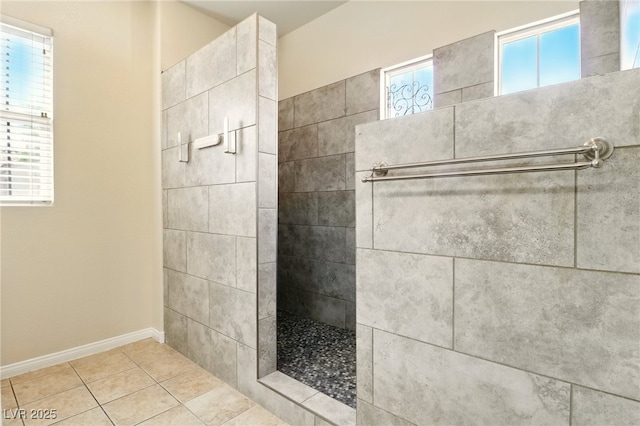 5380 Flowing Spring St, Las Vegas, NV 89122 - bathroom with walk in shower and tile patterned flooring