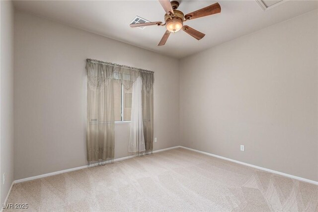 8266 Lincoln Valley St, Las Vegas, NV 89123 - unfurnished room featuring light colored carpet, a ceiling fan, and baseboards