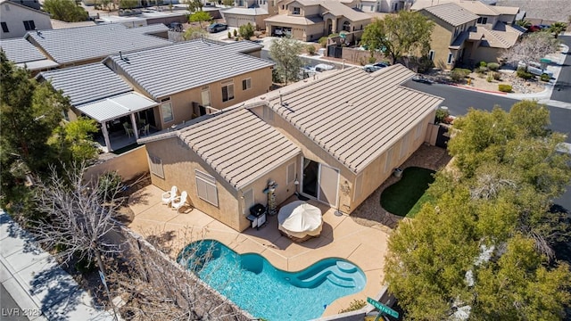 8266 Lincoln Valley St, Las Vegas, NV 89123 - aerial view of residential area featuring a pool