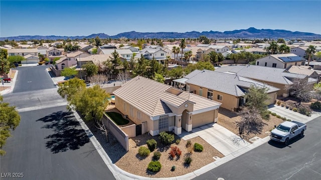 8266 Lincoln Valley St, Las Vegas, NV 89123 - aerial view of residential area featuring mountains