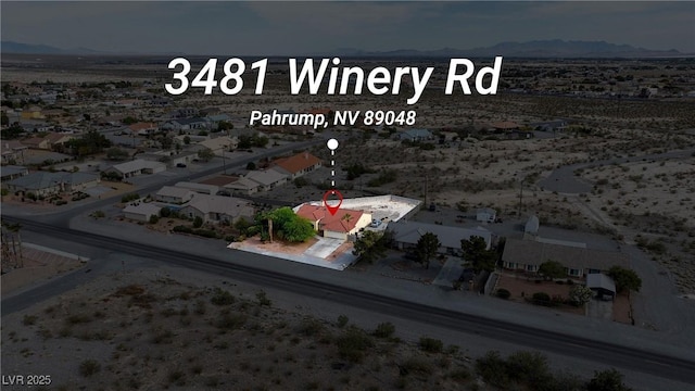 3481 Winery Rd, Pahrump, NV 89048 - aerial view of mountains and a desert landscape