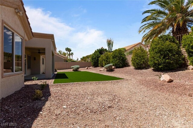 2913 Hawksdale Dr, Las Vegas, NV 89134 - view of yard featuring ceiling fan