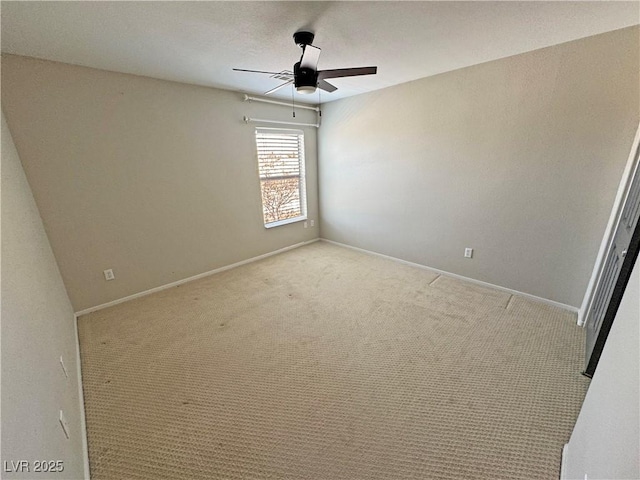 3938 E Chaffe Ave, Pahrump, NV 89061 - spare room with ceiling fan, baseboards, and light carpet