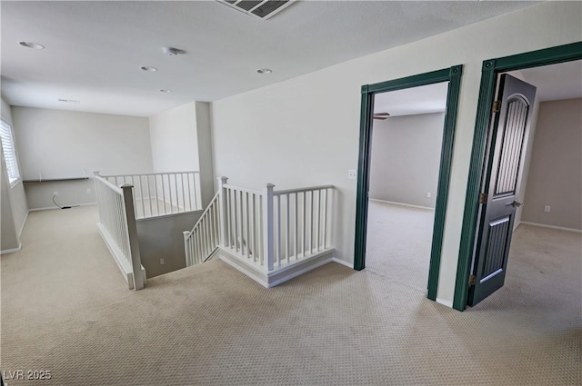 3938 E Chaffe Ave, Pahrump, NV 89061 - hallway featuring an upstairs landing, carpet flooring, baseboards, and recessed lighting