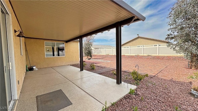 3938 E Chaffe Ave, Pahrump, NV 89061 - view of patio / terrace featuring a fenced backyard