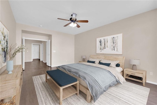 82 Autumn Day St, Henderson, NV 89012 - bedroom featuring wood finished floors, baseboards, and a ceiling fan