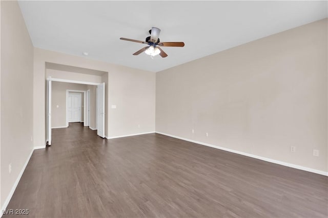 82 Autumn Day St, Henderson, NV 89012 - unfurnished room featuring ceiling fan, dark wood finished floors, and baseboards