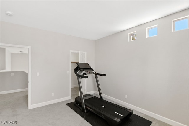 191 Reed Ln, Henderson, NV 89074 - exercise room with baseboards and carpet