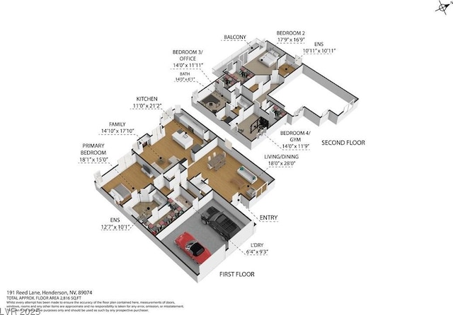 191 Reed Ln, Henderson, NV 89074 - property floor plan