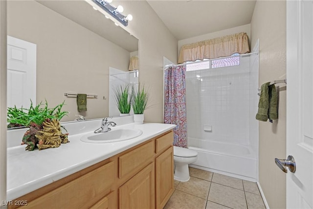 2309 Tedesca Dr, Henderson, NV 89052 - full bathroom featuring vanity, tile patterned floors, toilet, and shower / bath combo