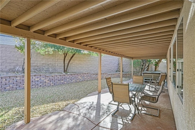 2309 Tedesca Dr, Henderson, NV 89052 - fenced backyard with a patio area and outdoor dining area