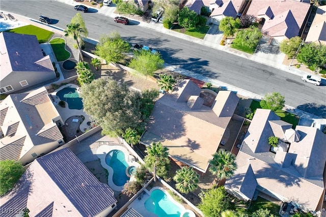 2309 Tedesca Dr, Henderson, NV 89052 - aerial perspective of suburban area featuring a pool