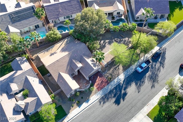 2309 Tedesca Dr, Henderson, NV 89052 - aerial perspective of suburban area featuring a pool