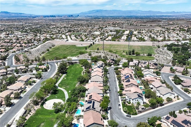 2309 Tedesca Dr, Henderson, NV 89052 - aerial view of residential area with mountains
