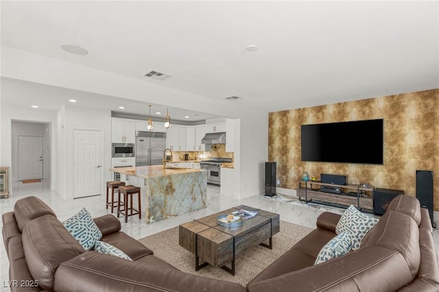 2940 Cimini Ct, Henderson, NV 89052 - living room with recessed lighting and baseboards