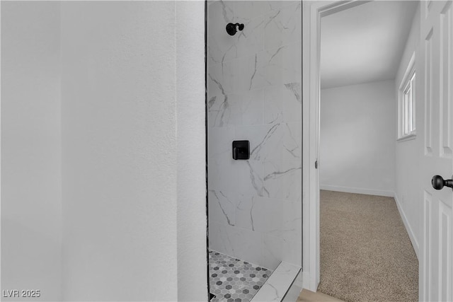 4186 Toronto Cir, Las Vegas, NV 89121 - bathroom with a marble finish shower and baseboards