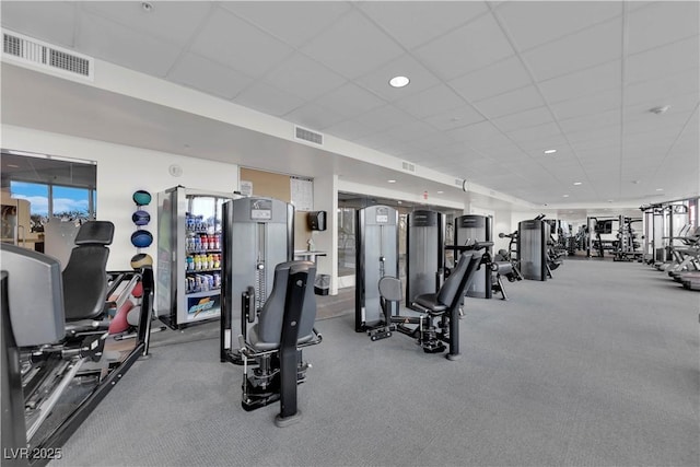 200 W Sahara Ave Unit 603, Las Vegas, NV 89102 - exercise room with a paneled ceiling