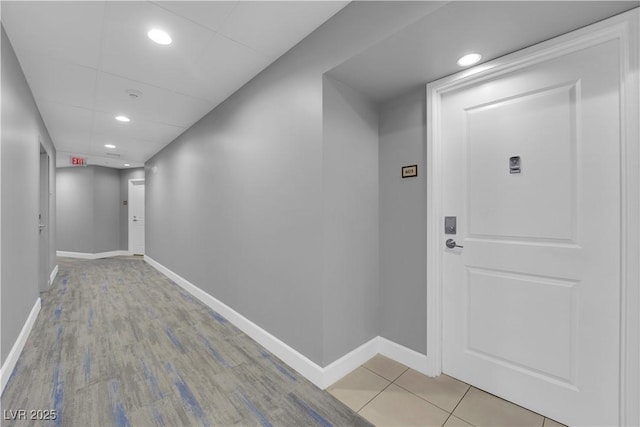 200 W Sahara Ave Unit 603, Las Vegas, NV 89102 - hall featuring baseboards, recessed lighting, and light wood finished floors