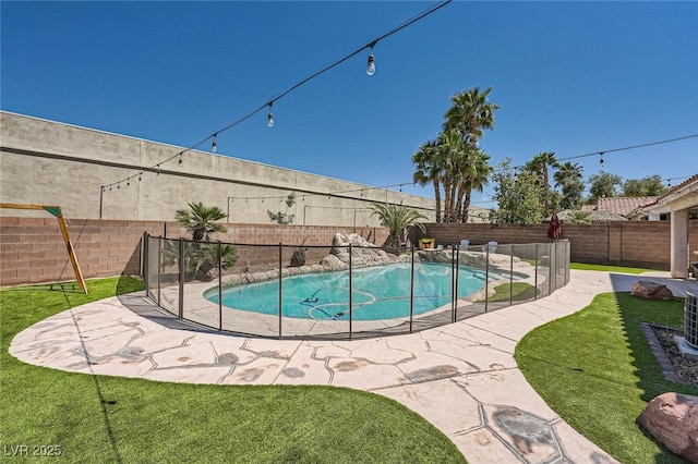 5638 Wild Olive St, Las Vegas, NV 89118 - view of swimming pool with a patio