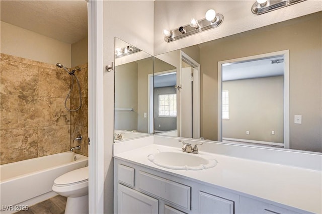 1620 Yellow Rose St, Las Vegas, NV 89108 - bathroom featuring toilet, bathtub / shower combination, and vanity