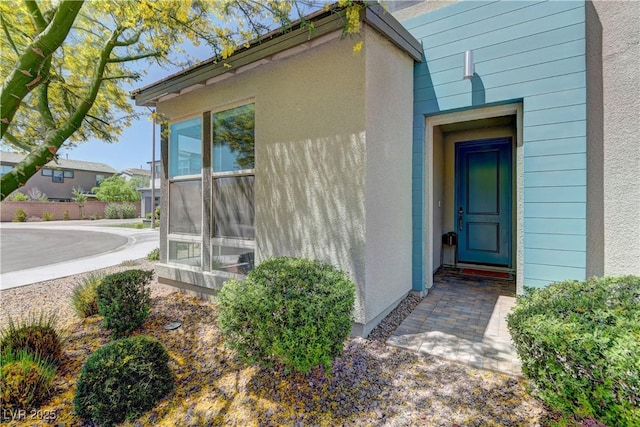 8335 Beaten Path Ct, Las Vegas, NV 89166 - entrance to property featuring stucco siding