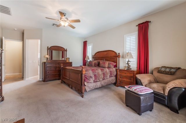 8125 Soledad Canyon St, Las Vegas, NV 89131 - bedroom with light carpet and ceiling fan