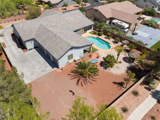 8125 Soledad Canyon St, Las Vegas, NV 89131 - view of subject property with a pool area