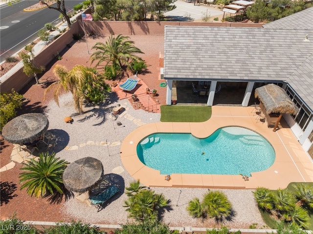 8125 Soledad Canyon St, Las Vegas, NV 89131 - view of swimming pool with a patio