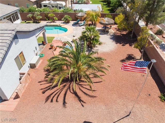 8125 Soledad Canyon St, Las Vegas, NV 89131 - view of pool with a fenced backyard and a patio area