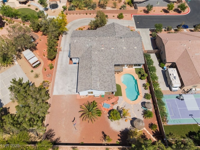 8125 Soledad Canyon St, Las Vegas, NV 89131 - drone / aerial view of a pool