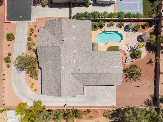 8125 Soledad Canyon St, Las Vegas, NV 89131 - aerial view of a pool area